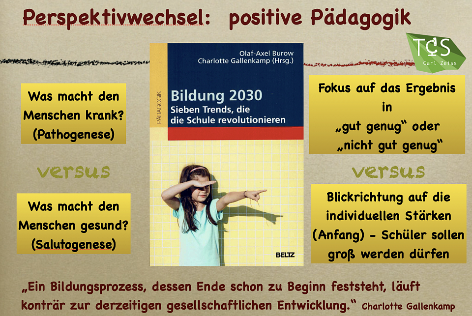 Der Focus sollte auf den Anfang und nicht auf das Ende der Schullaufbahn gelegt werden.